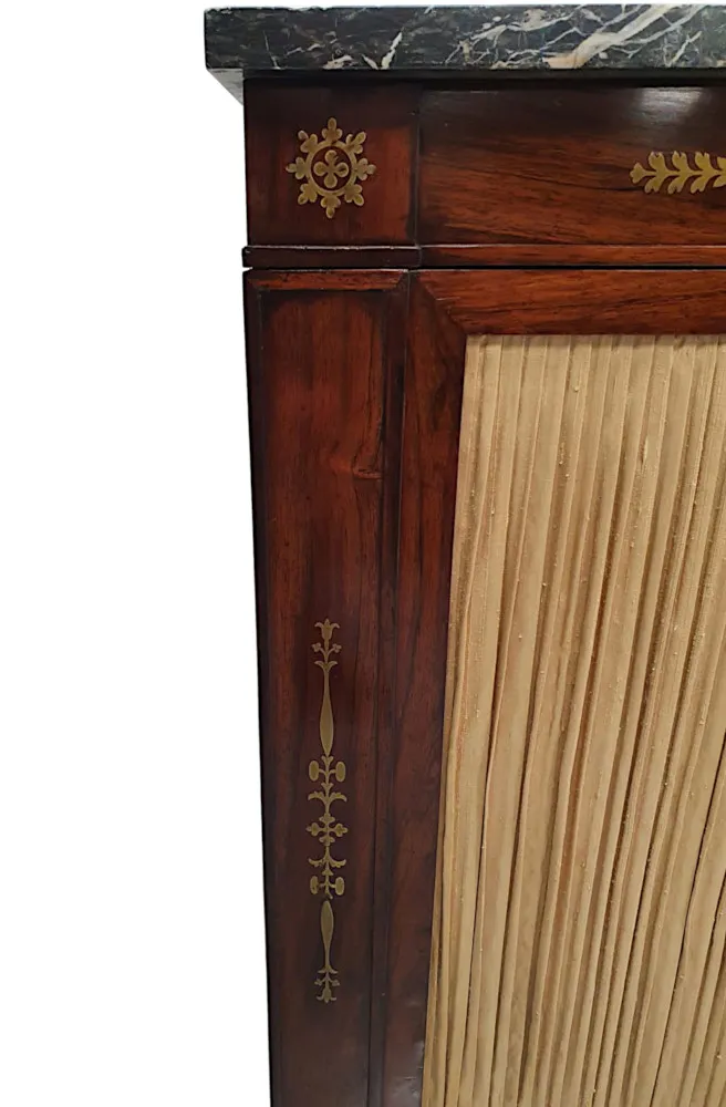 A Fine Early 19th Century Regency Marble Top Side Cabinet