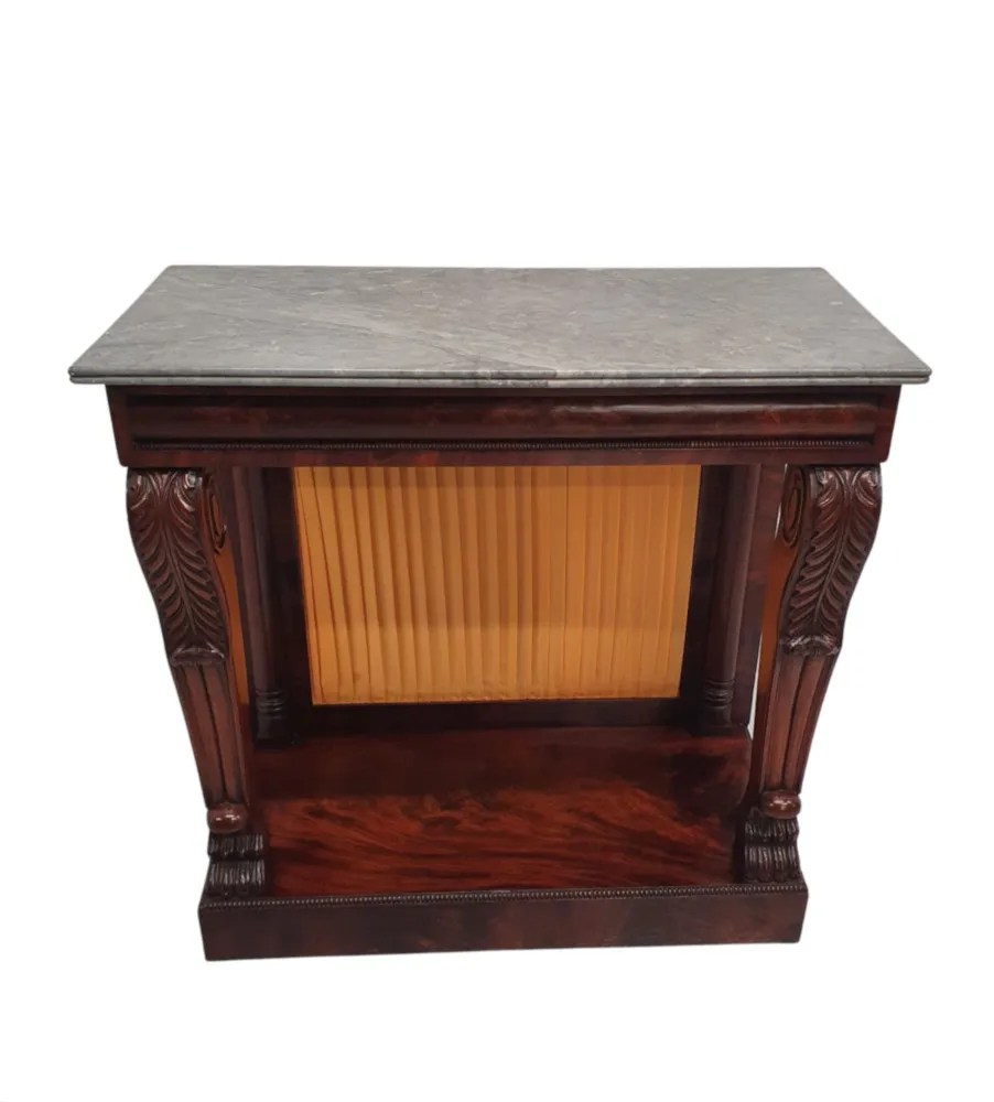 A Rare 19th Century Marble Top Console Table 