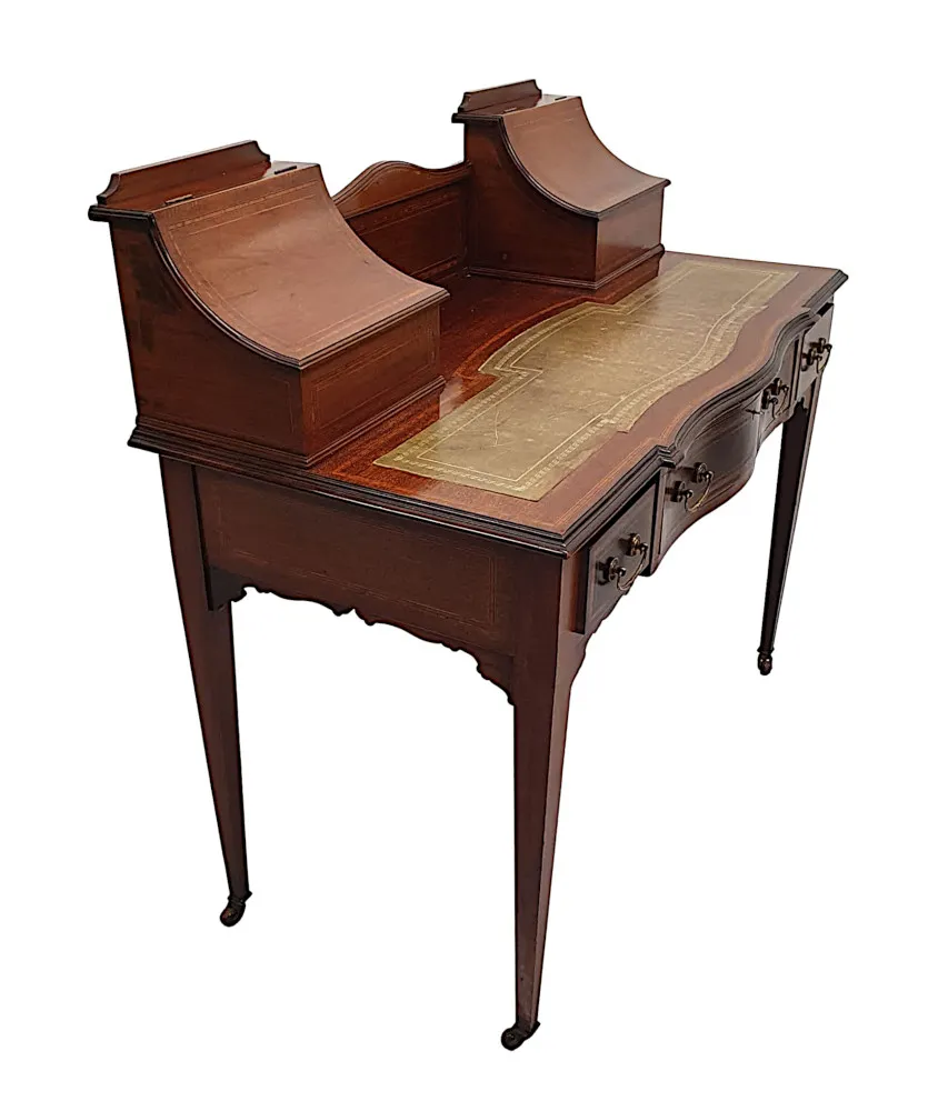 A Fabulous Edwardian Inlaid Desk in the Carlton House Style