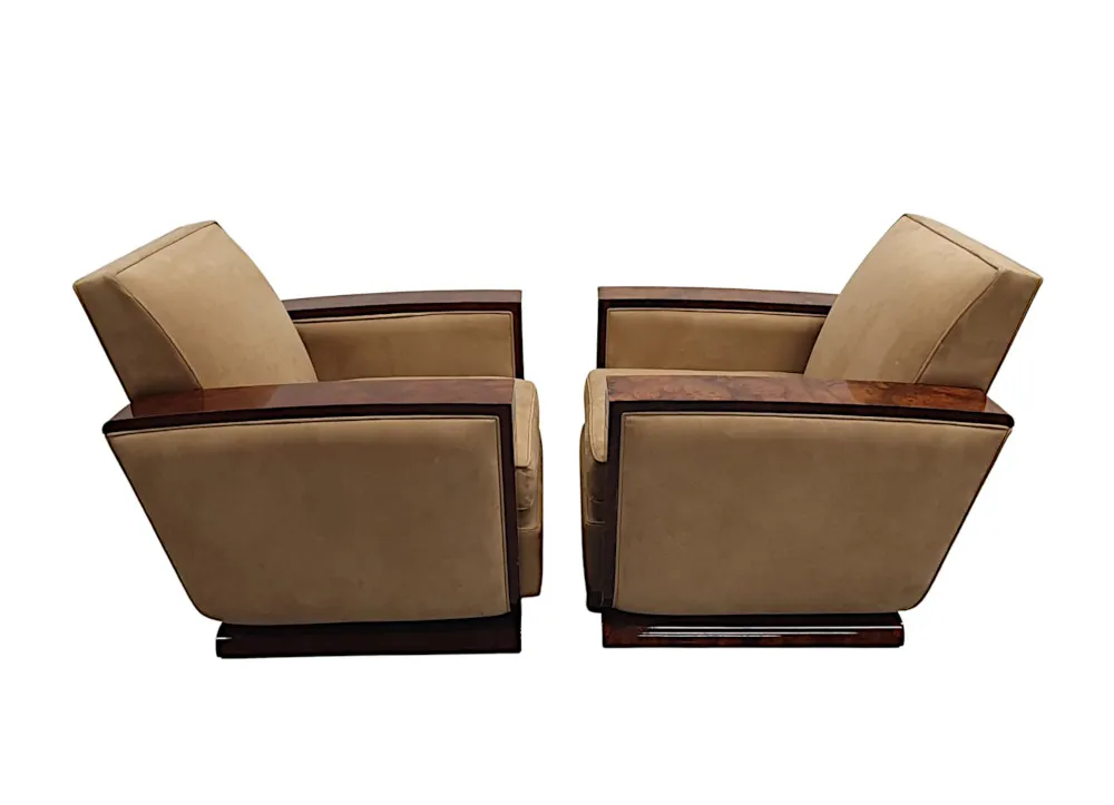 A Fabulous Pair of 20th Century Art Deco Style Armchairs 