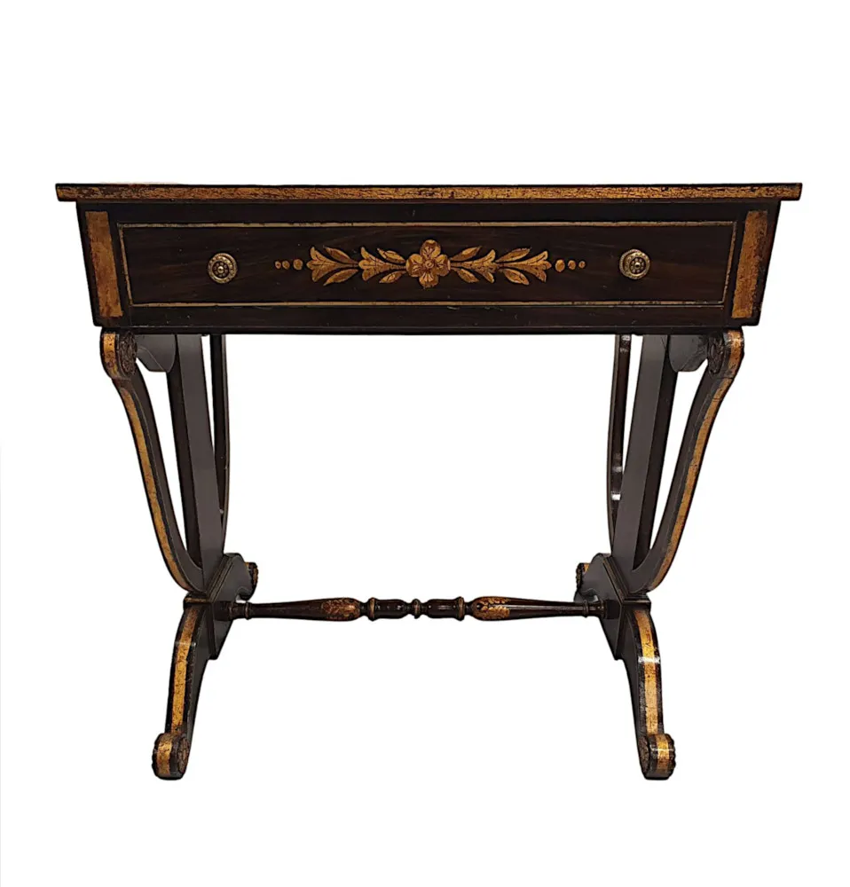  A Very Fine and Rare Early 19th Century American Baltimore Federal Parcel Gilt Writing Desk 