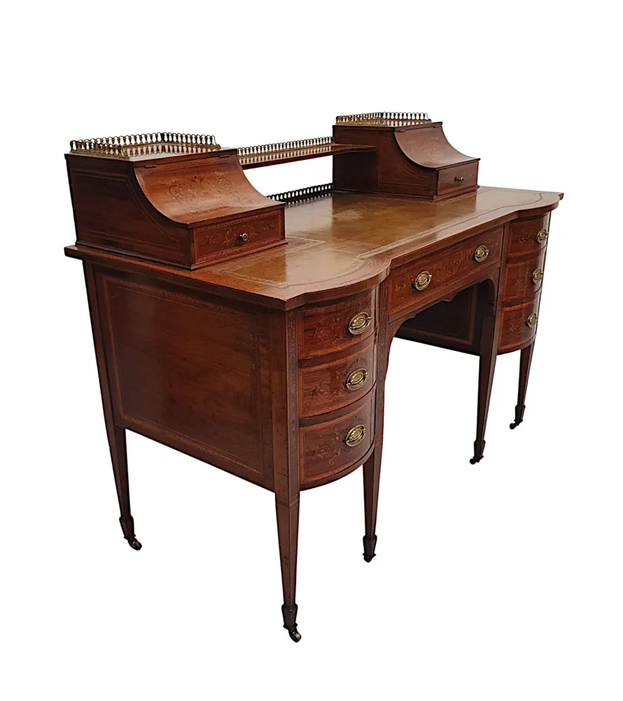 A Stunning Edwardian Desk in the Carlton House Style by Maple of London