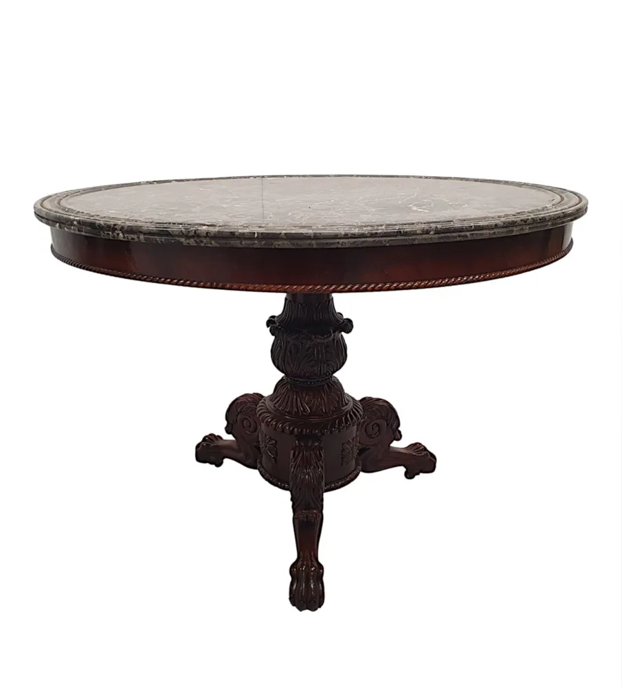 A Very Fine 19th Century Marble Top Centre Table 