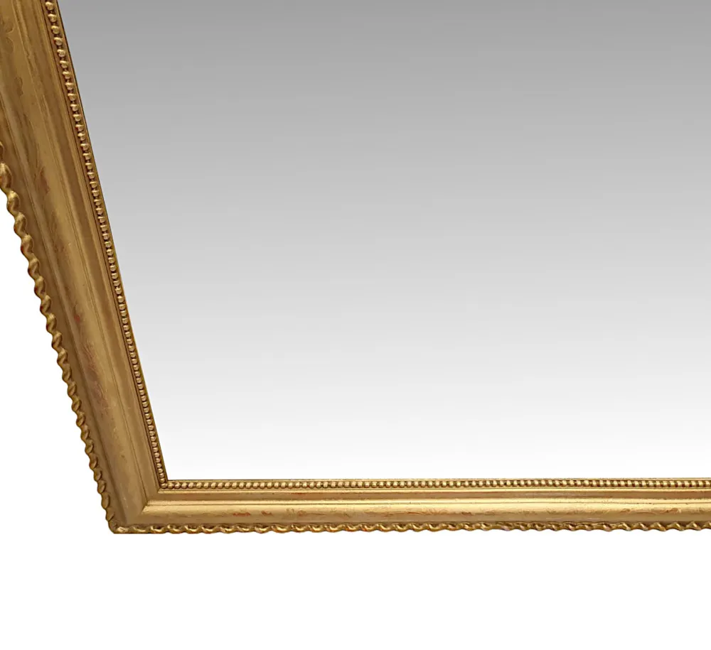 An Impressive 19th Century Giltwood Overmantle Mirror