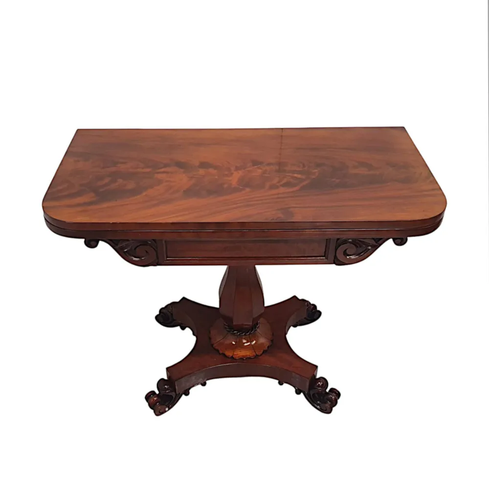 A Very Rare Pair of 19th Century William IV Card Tables 