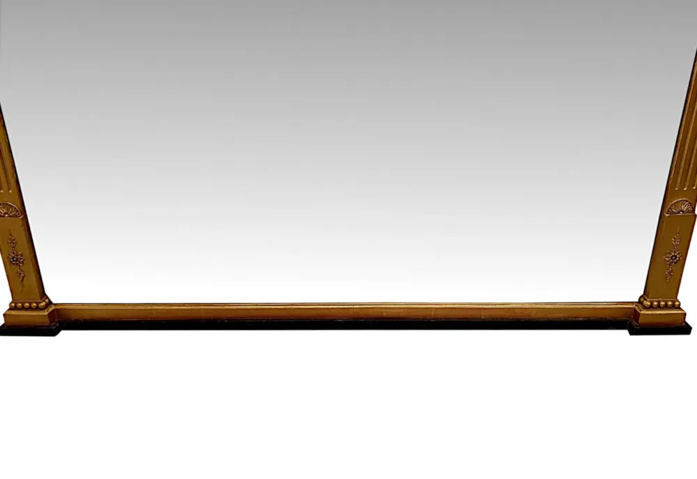 A Fabulous Edwardian Hall or Overmantle Mirror after Adams