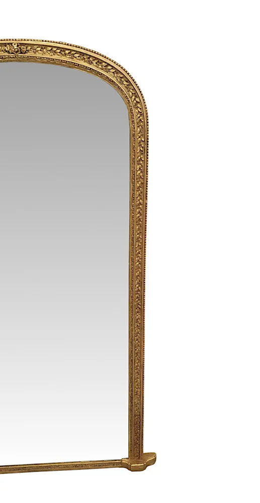 A Very Rare 19th Century Giltwood Dressing or Pier Mirror