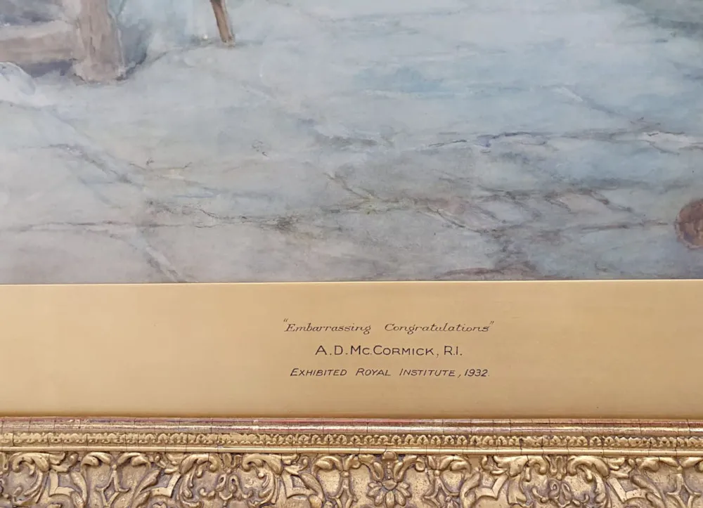  A Gorgeous Quality Water Colour Painting by Northern Irish Artist A D McCormick