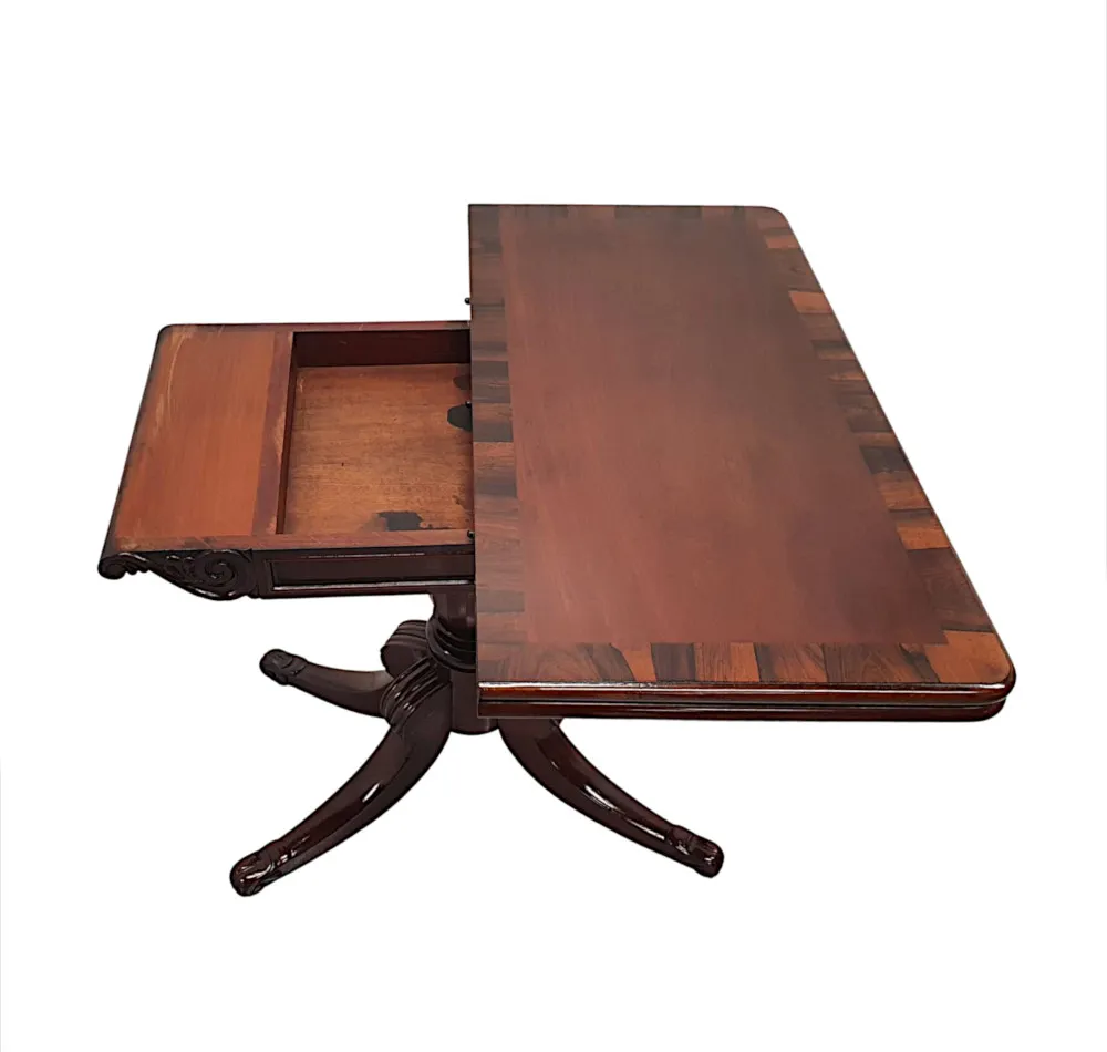  A Fabulous Early 19th Century Irish Regency Turn Over Leaf Tea Table 