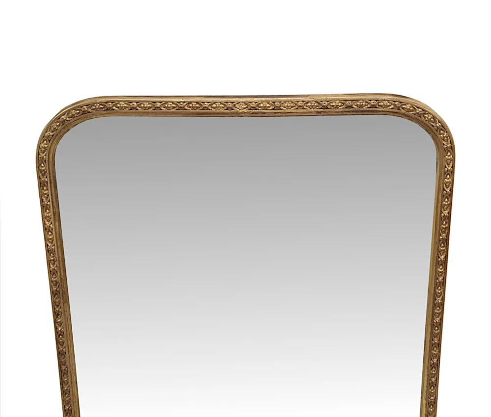 A Gorgeous 19th Century Giltwood Overmantle Mirror