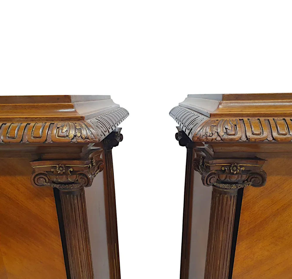  A Very Rare and Fine Pair of 19th Century Bust or Plant Stands 