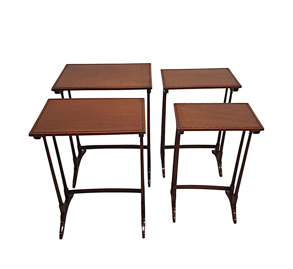 A Gorgeous Edwardian Nest of Four Tables