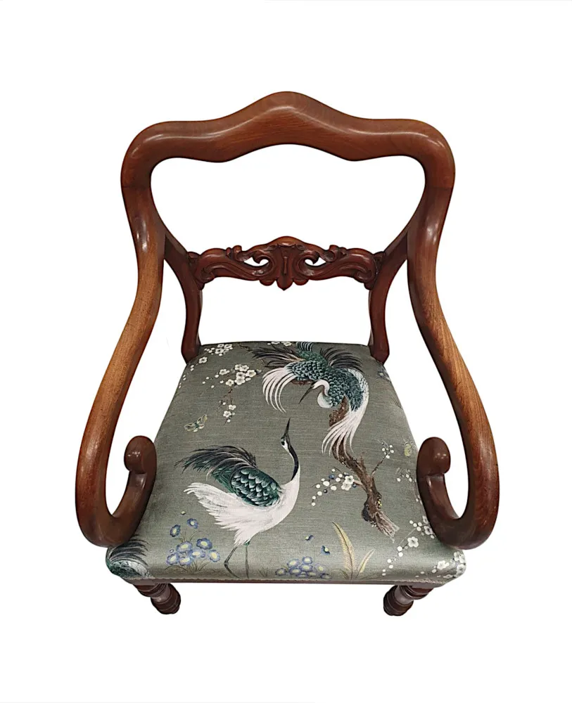 A Fine Pair of 19th Century Carver Armchairs