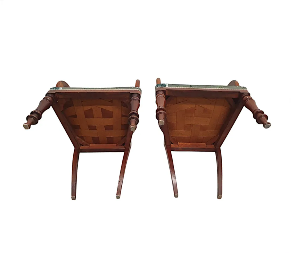 A Fine Pair of 19th Century Carver Armchairs