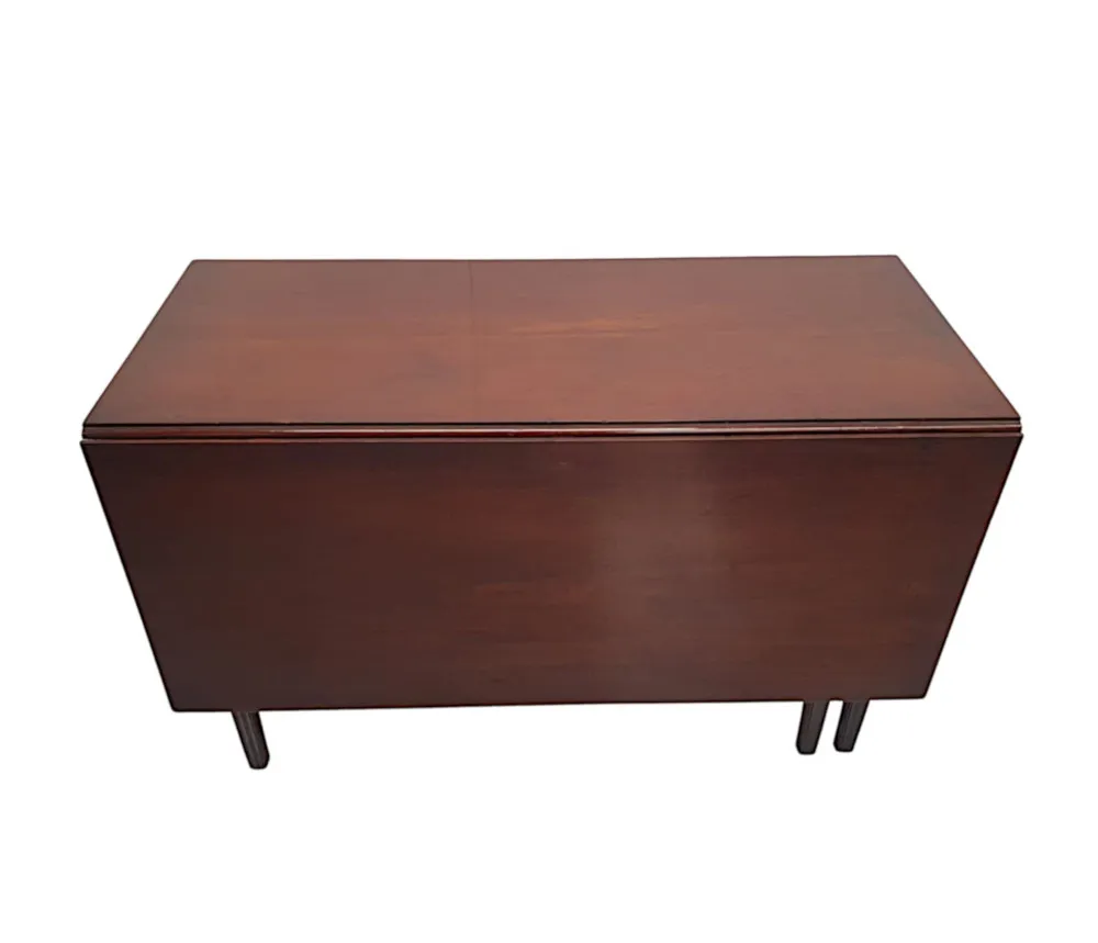 A Very Fine Irish Georgian Cuban Mahogany Drop Leaf Dining Table 