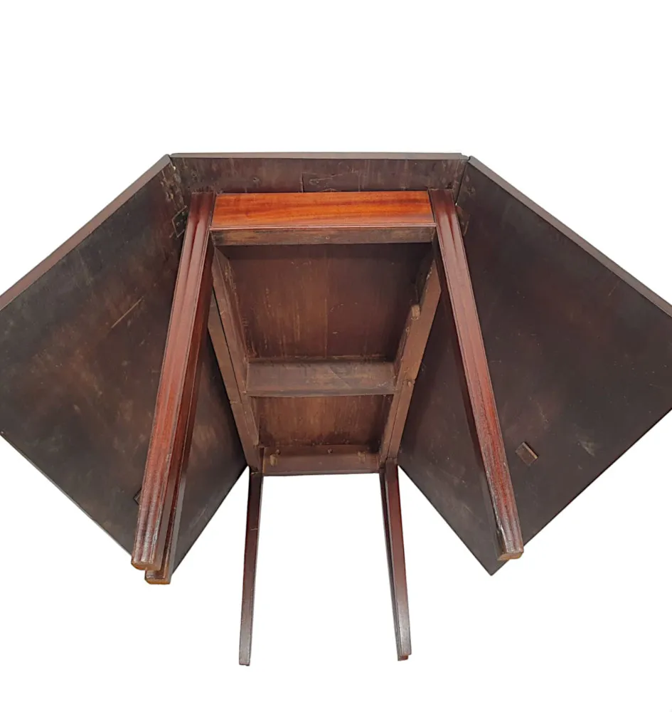 A Very Fine Irish Georgian Cuban Mahogany Drop Leaf Dining Table 