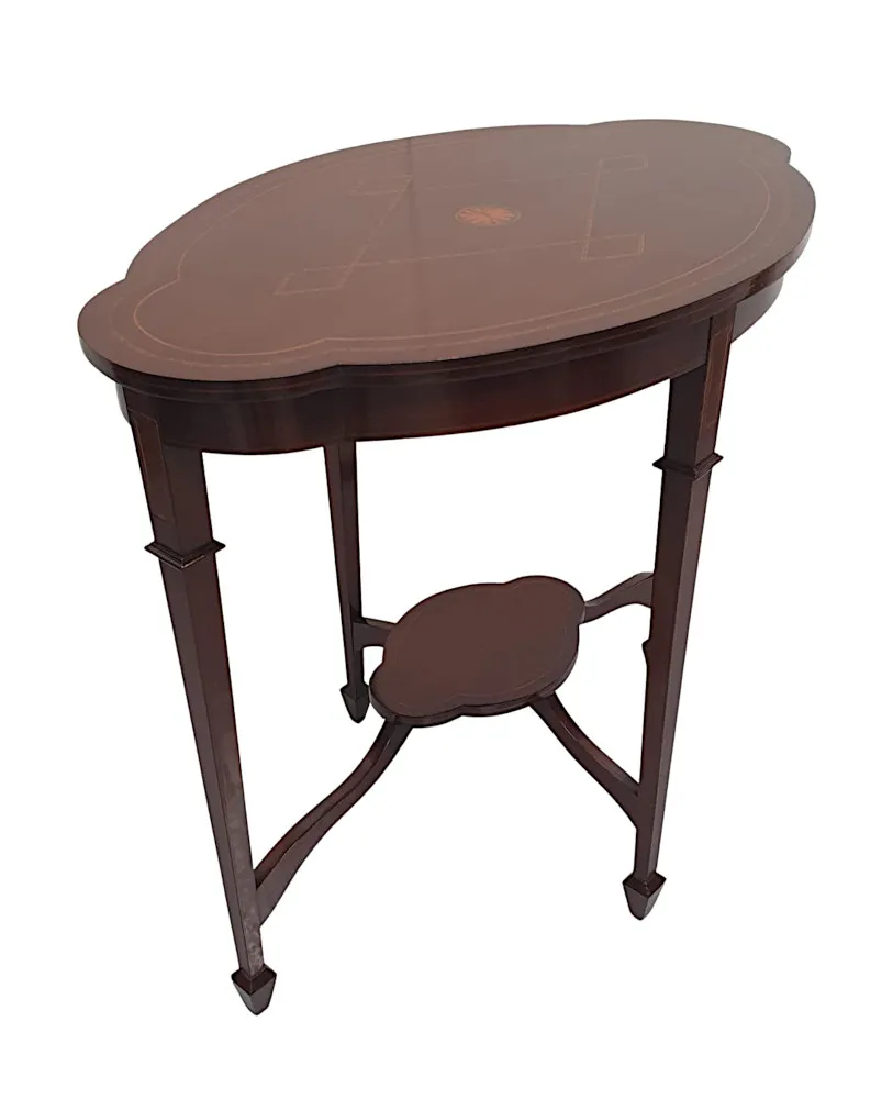  A Gorgeous Edwardian Marquetry Inlaid Occasional Table