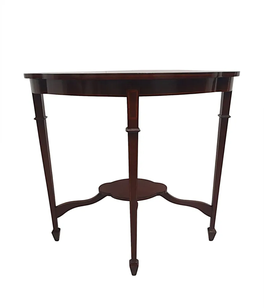  A Gorgeous Edwardian Marquetry Inlaid Occasional Table