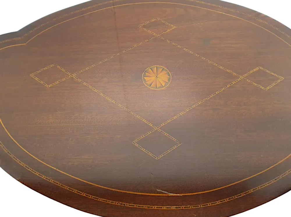  A Gorgeous Edwardian Marquetry Inlaid Occasional Table
