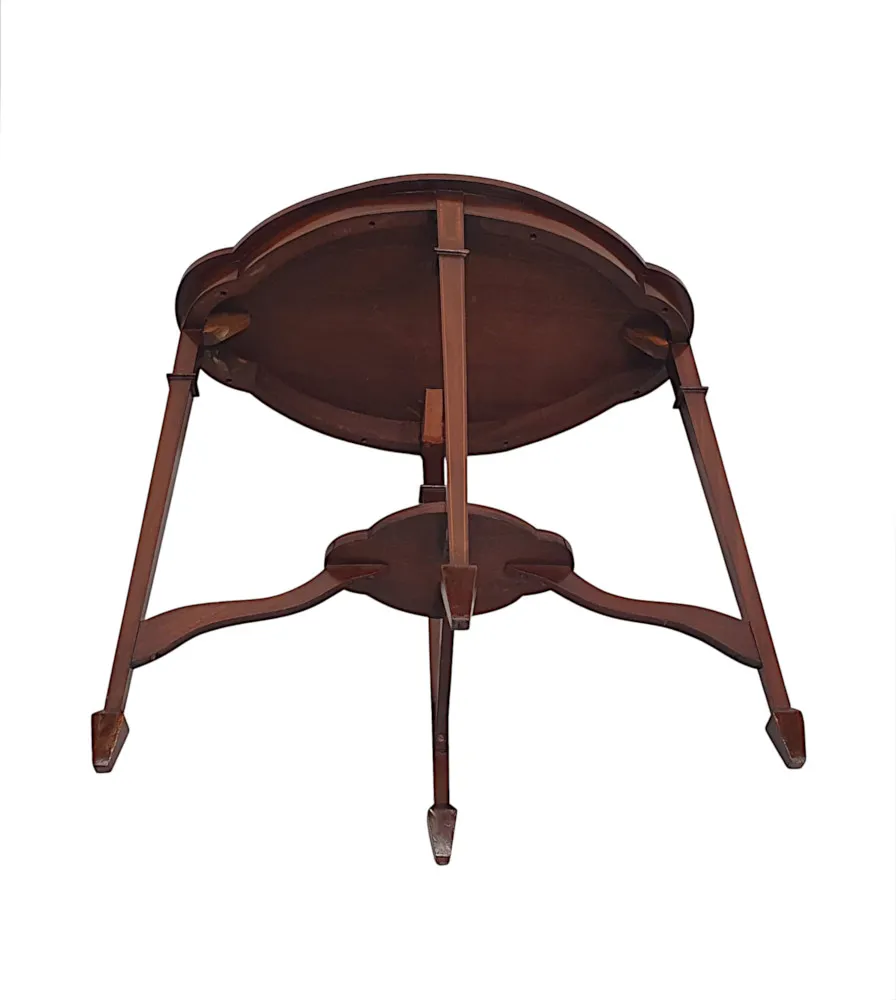  A Gorgeous Edwardian Marquetry Inlaid Occasional Table