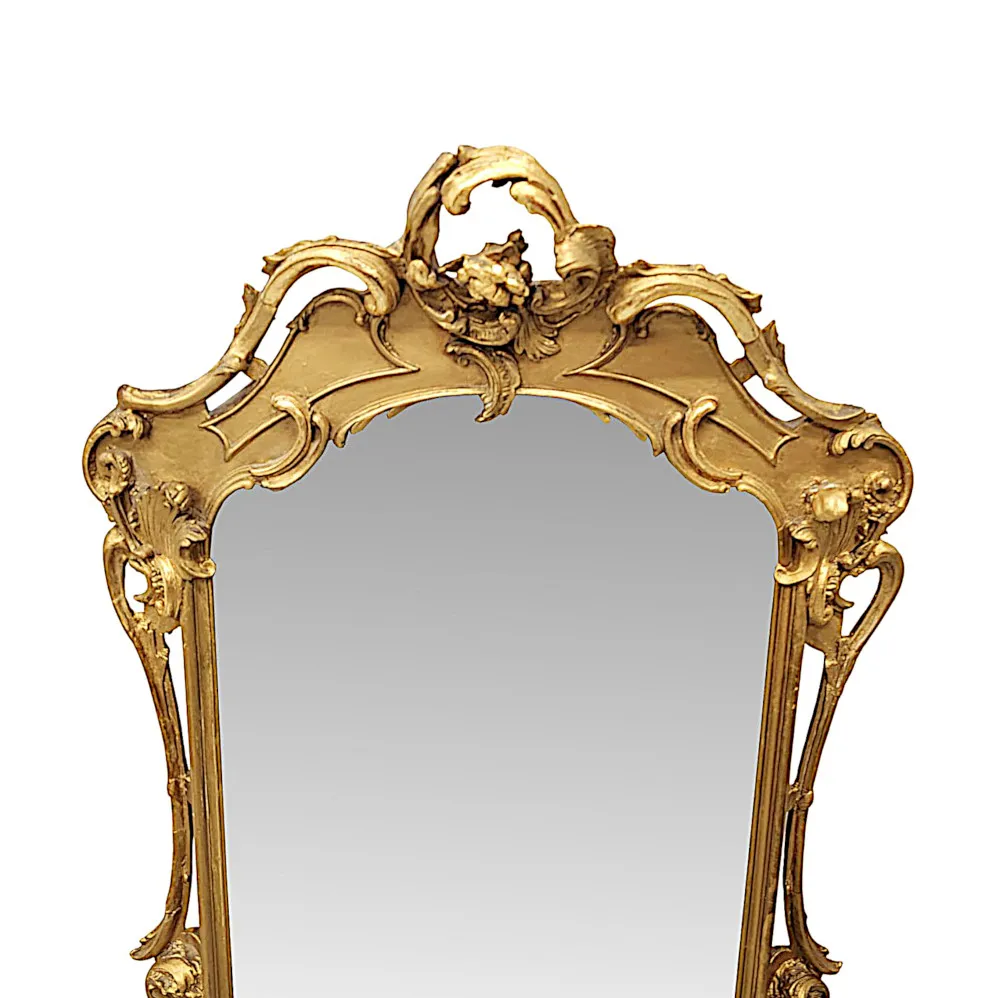  A Rare 19th Century Giltwood Pier or Hall or Dressing Mirror