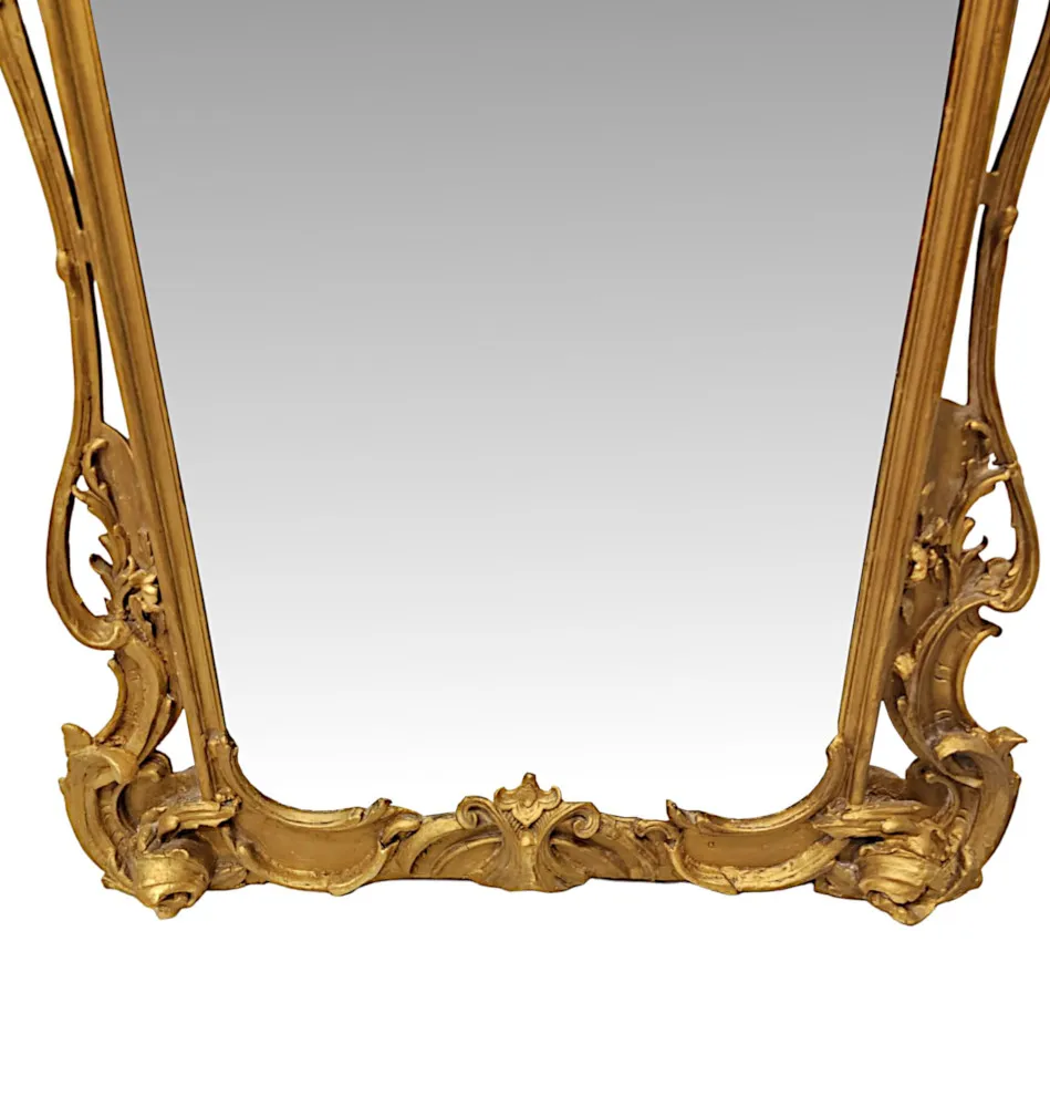  A Rare 19th Century Giltwood Pier or Hall or Dressing Mirror