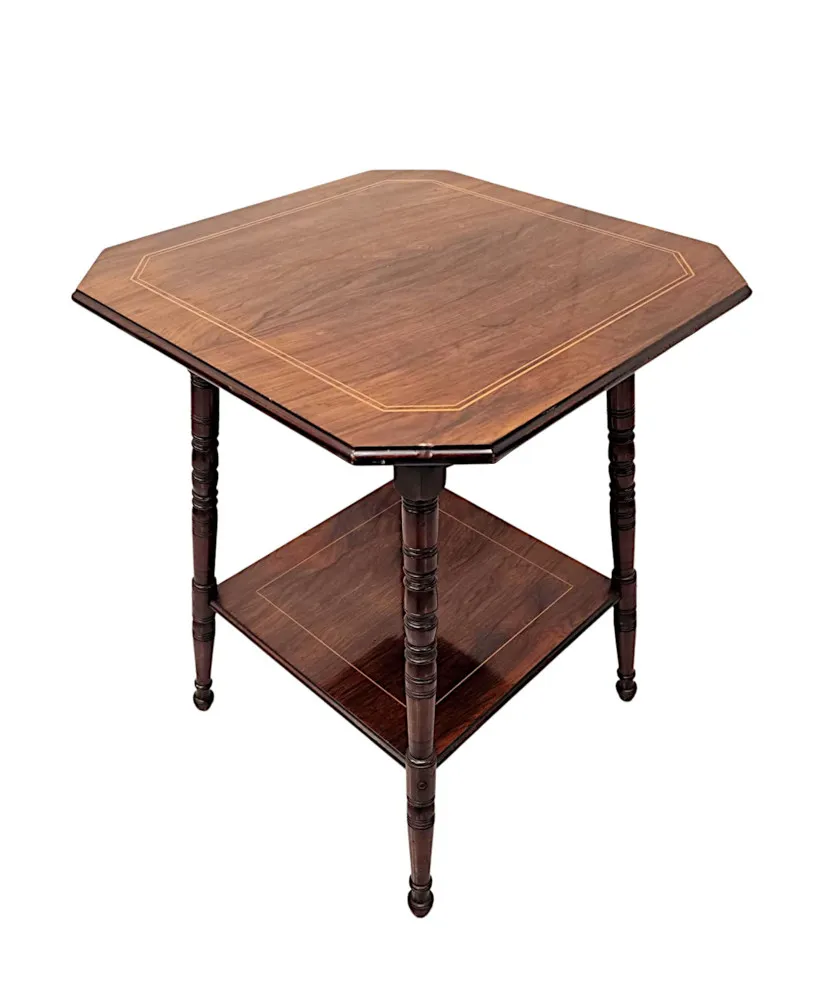 A Fabulous Edwardian Inlaid Occasional or Lamp Table 