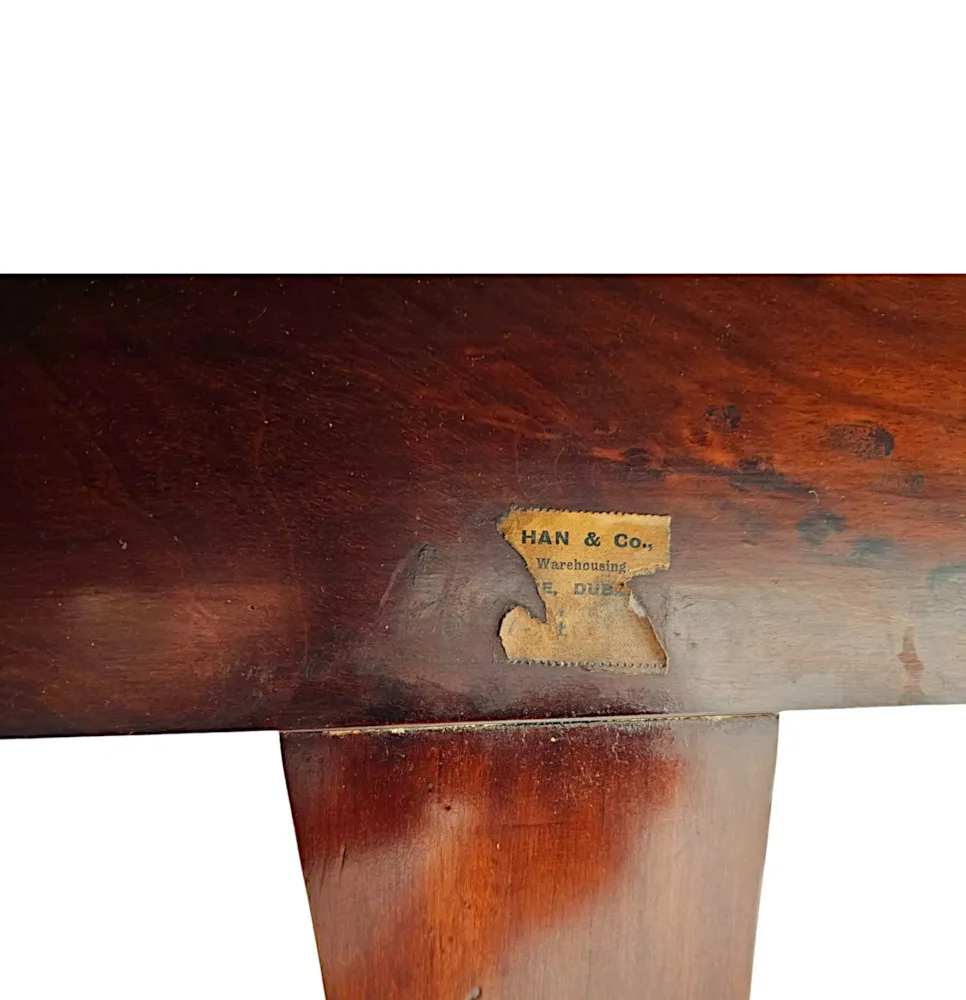 A Very Fine 19th Century Irish Library Table Attributed to Gillingtons of Dublin