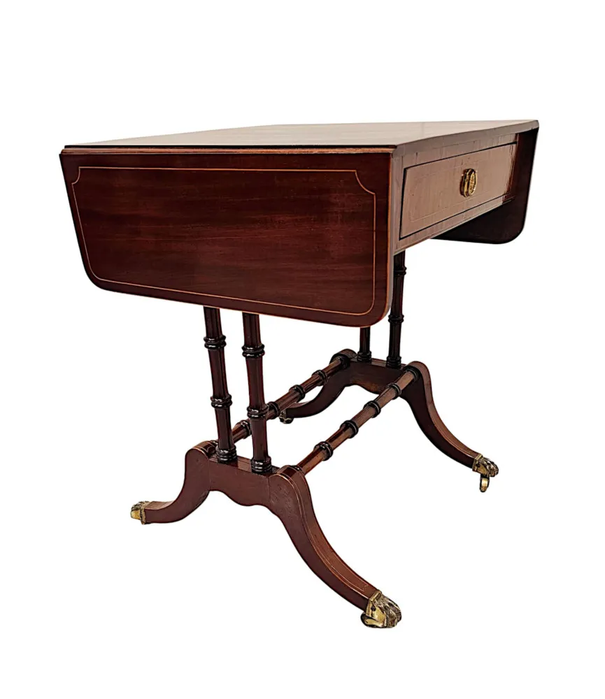  A Fabulous Late 19th Century Inlaid Sofa or Lamp Table 