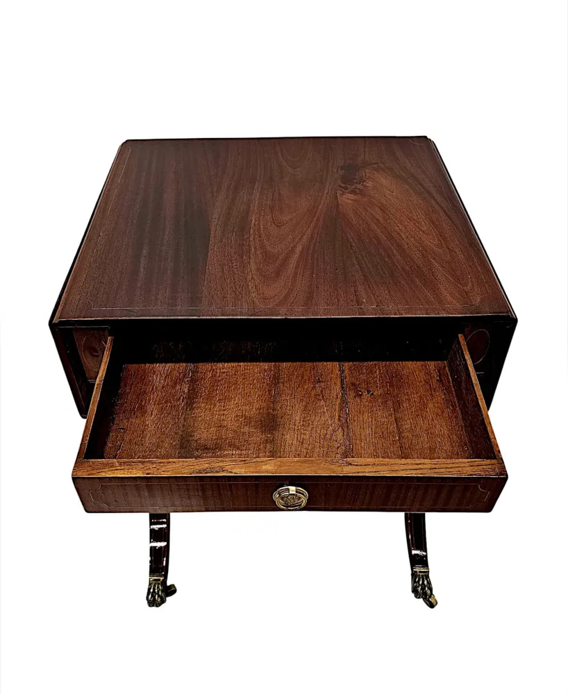  A Fabulous Late 19th Century Inlaid Sofa or Lamp Table 