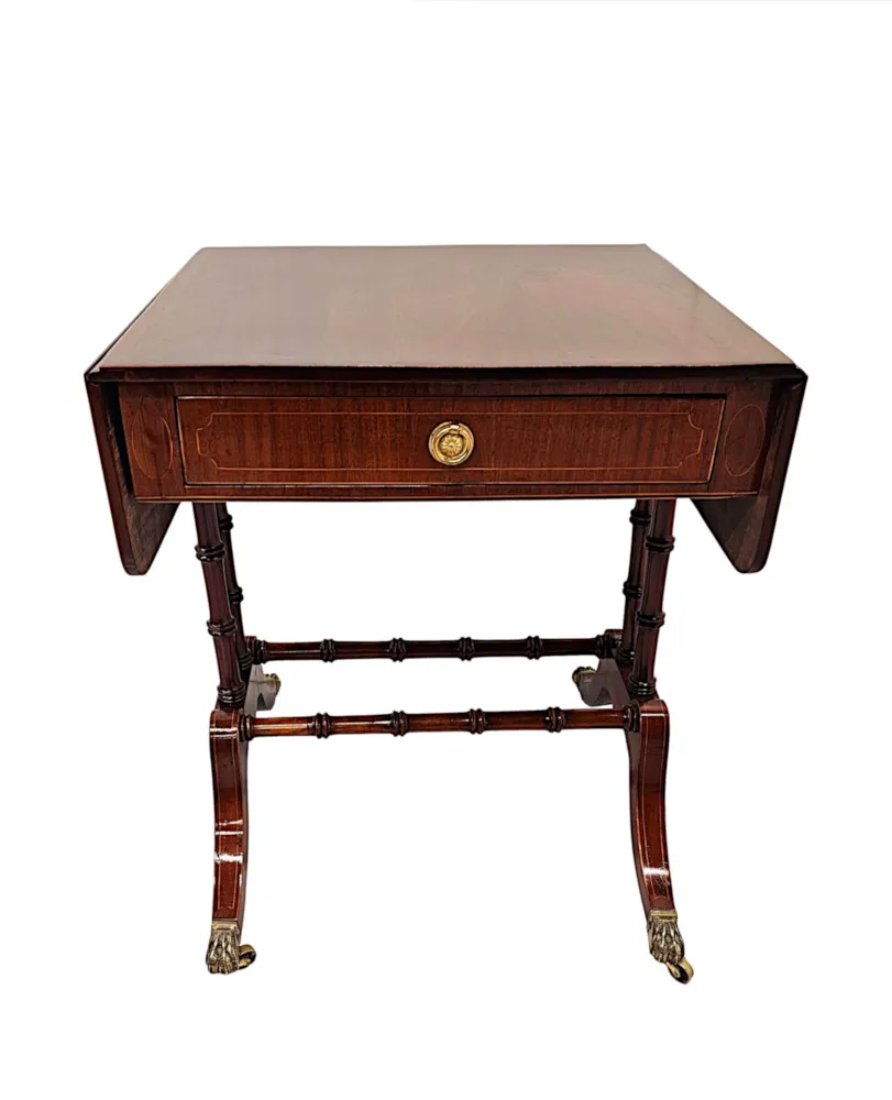  A Fabulous Late 19th Century Inlaid Sofa or Lamp Table 