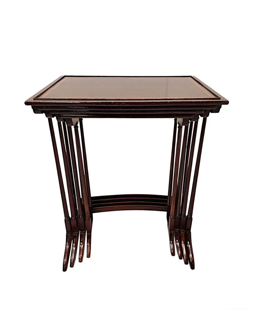  A Fabulous Edwardian Nest of Four Inlaid Tables