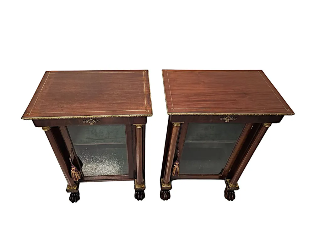  A Stunning Pair of 19th Century Pier or Side Cabinets