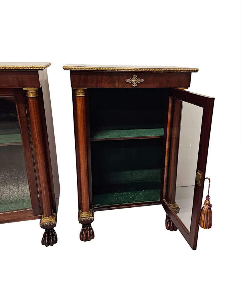  A Stunning Pair of 19th Century Pier or Side Cabinets
