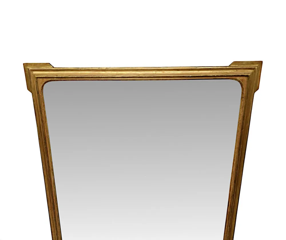 A Fabulous Large Size 19th Century Giltwood Overmantel Mirror