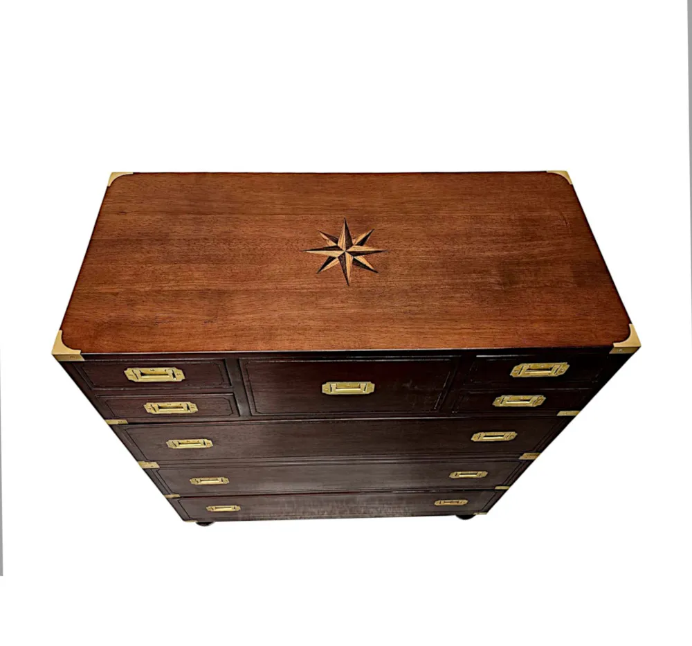  A Fabulous Chest of Drawers in the Campaign Style