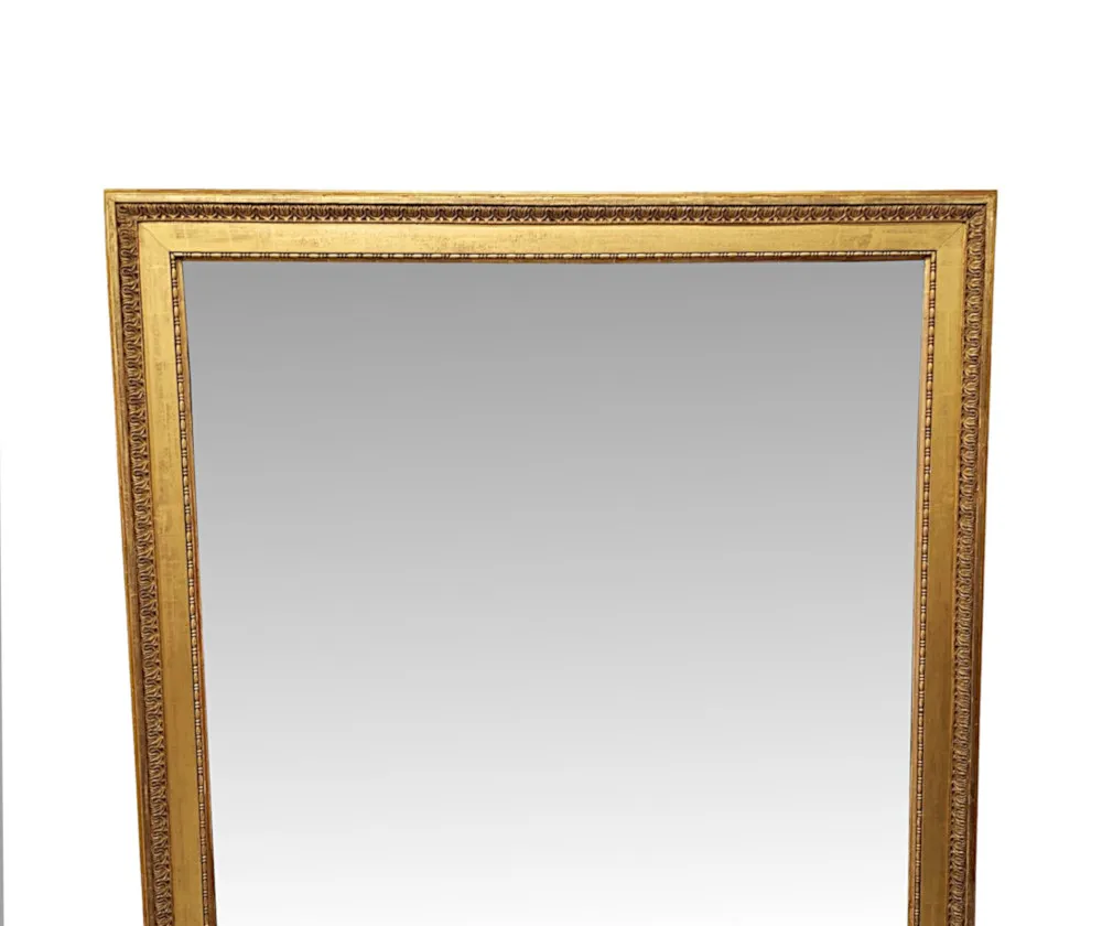 A Very Fine Large 19th Century Giltwood Overmantel Mirror