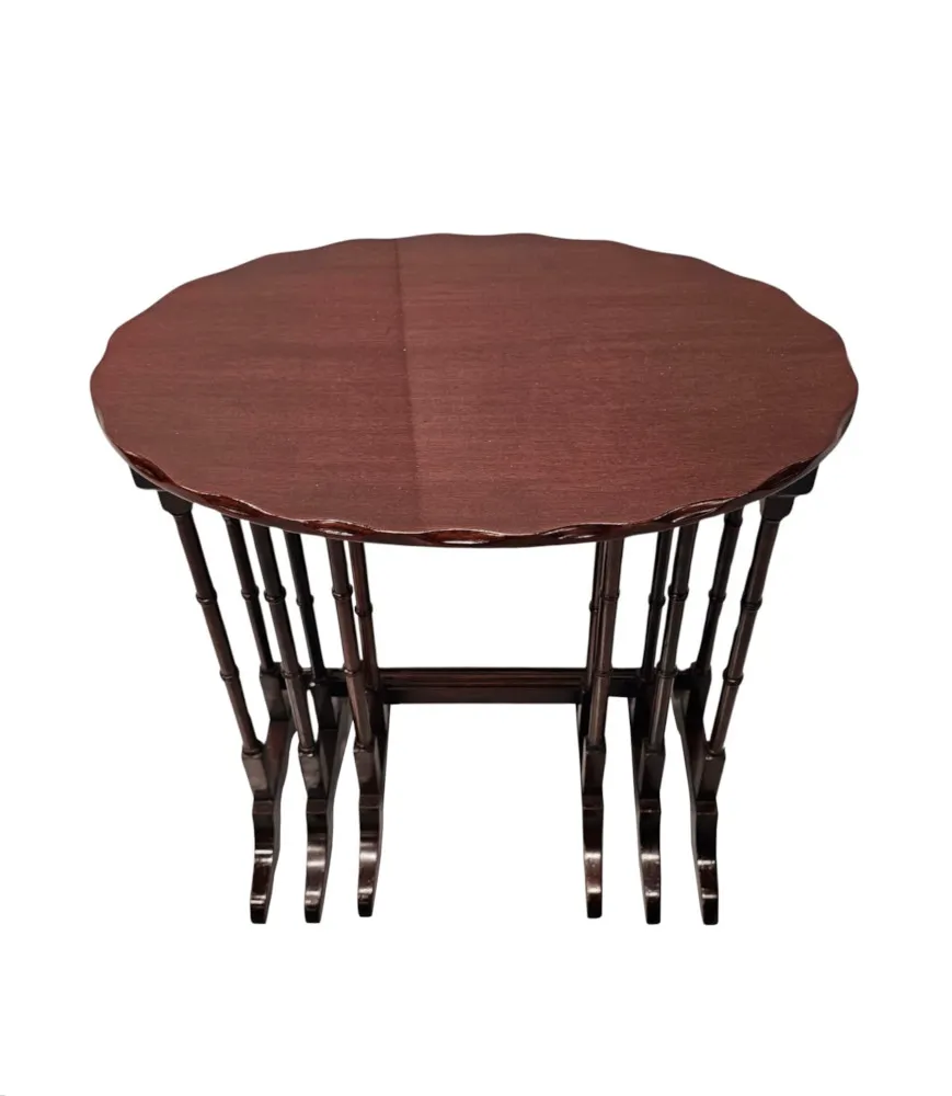 A Stunning Edwardian Nest of Three Tables 