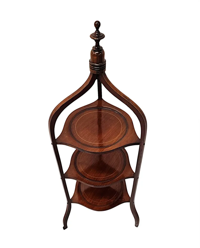  A Fabulous Edwardian Mahogany Three Tier Cake Stand