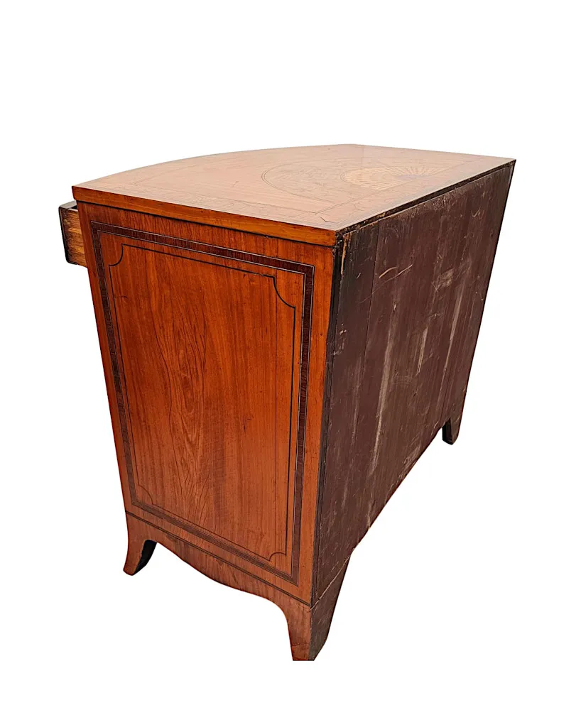  A Very Rare Early 19th Century Regency Bowfronted Chest of Drawers