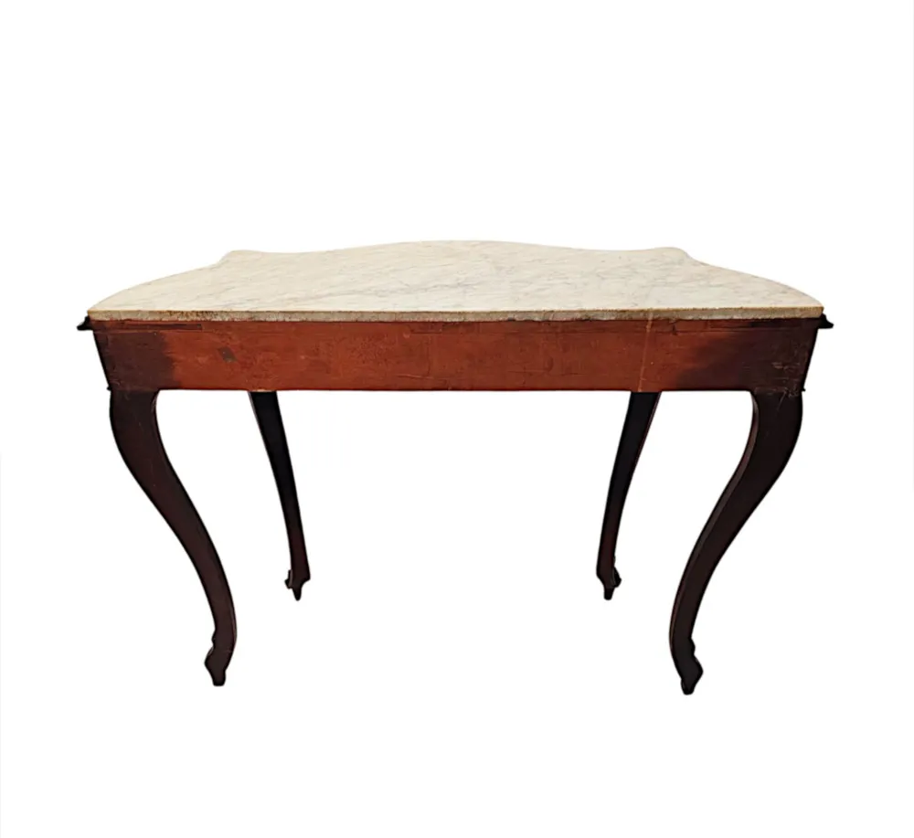  A Very Rare Pair of 19th Century Marble Top Console Tables