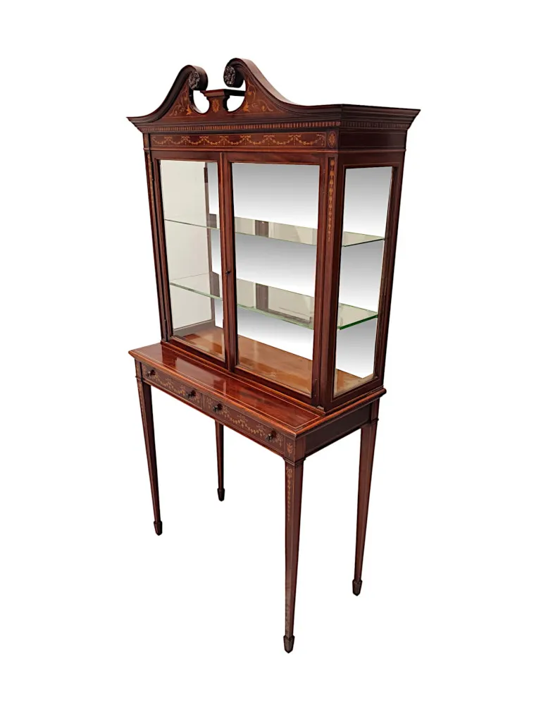  A Very Rare Pair of Edwardian Pier Cabinets or Bookcases after Edward and Roberts