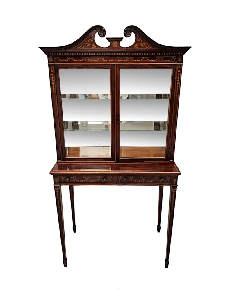  A Very Rare Pair of Edwardian Pier Cabinets or Bookcases after Edward and Roberts