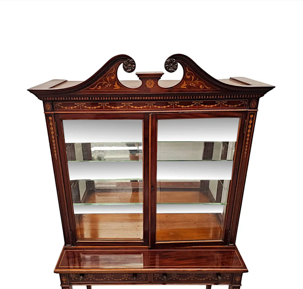  A Very Rare Pair of Edwardian Pier Cabinets or Bookcases after Edward and Roberts
