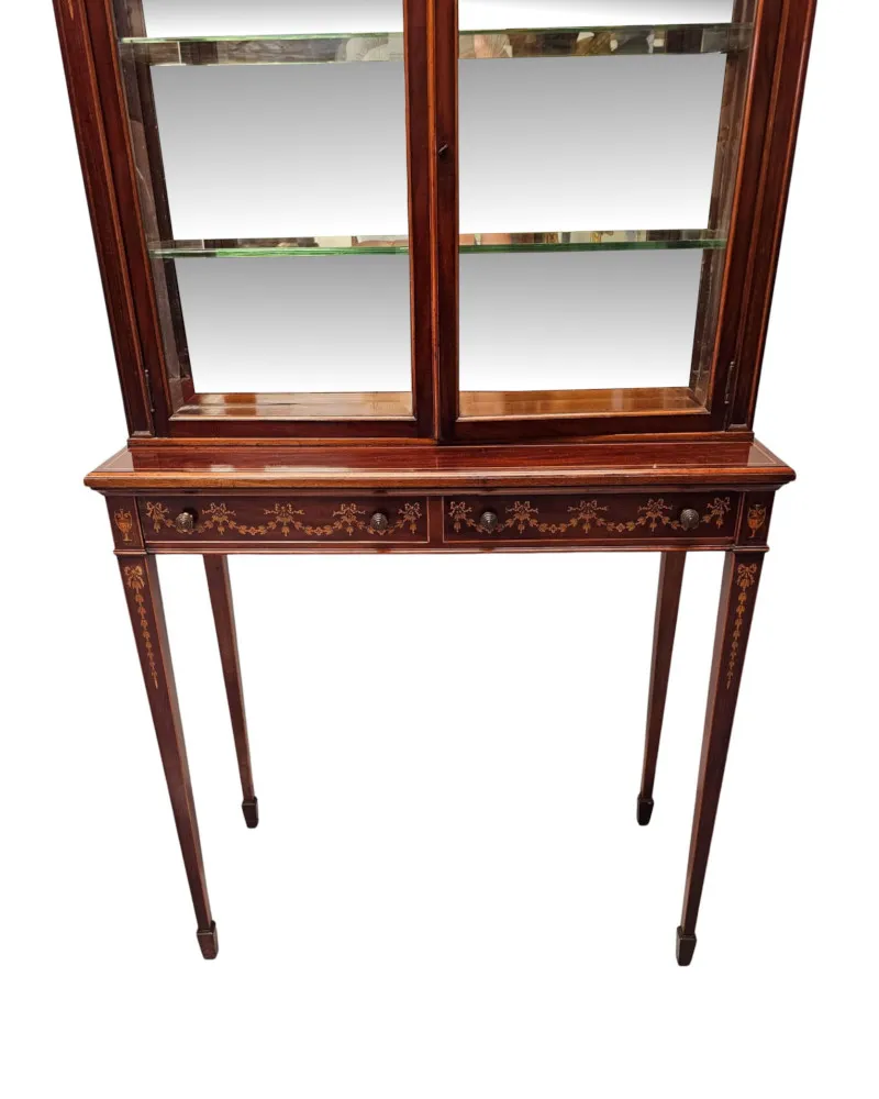  A Very Rare Pair of Edwardian Pier Cabinets or Bookcases after Edward and Roberts