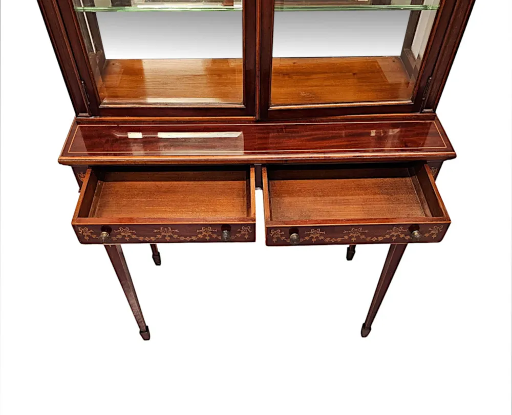  A Very Rare Pair of Edwardian Pier Cabinets or Bookcases after Edward and Roberts