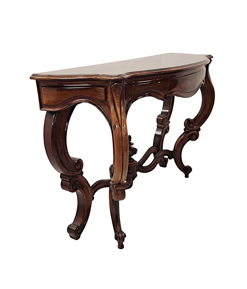 A Fabulous 19th Century Rosewood Console Table 