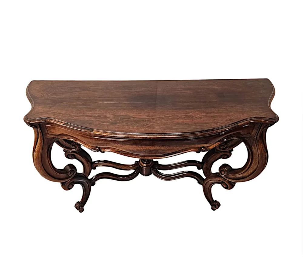 A Fabulous 19th Century Rosewood Console Table 