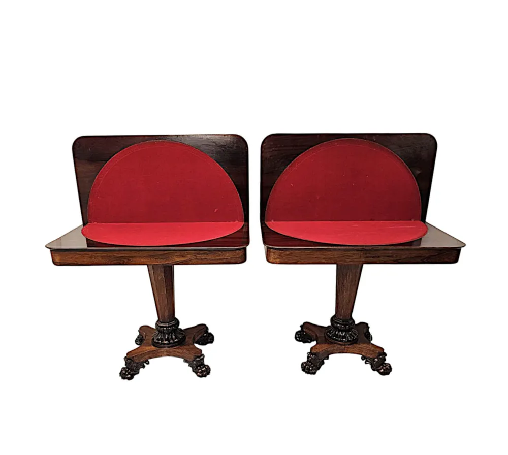  A Rare Pair of Early 19th Century William IV Card Tables