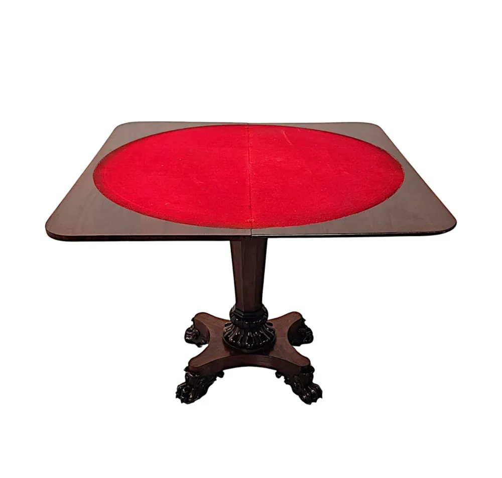  A Rare Pair of Early 19th Century William IV Card Tables